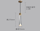 GobekUsa Clear Crystal Copper Pendant Light for Dining, Kitchen, Bedroom - Adjustable G4 Bulb