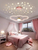 GobekUsa Cloud Flower LED Chandelier: Modern Starry Sky Decor for Kid's Bedroom and Study Hall