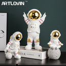 GobekUsa Electroplated Golden Astronaut Figurines, Creative Home Decor & Gifts