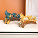 GobekUsa Elephant Resin Ornament: Elegant Living Room Sculpture & Home Office Decor