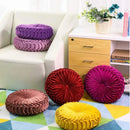 GobekUsa 3D Pumpkin Vehicle Wheel Round Velvet Throw Pillow for Couch Decor