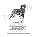 GobekUsa Dog Breed Poetry Poster Collection: Vizsla, Pomeranian, Manchester Terrier, and More
