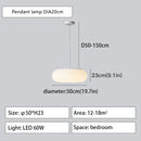 GobekUsa Itka Pendant Lamp - Minimalist White Lamp Shade for Dining Table, Bedroom, Kitchen