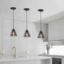GobekUsa Iron Cage Ring Chandelier Pendant Light for Kitchen Living Room