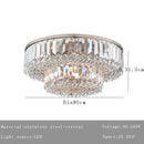 GobekUsa Large Crystal Chandelier Chrome Hanging Lamp for Dining Room Decor