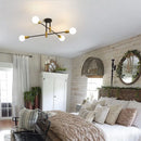 GobekUsa Industrial Sputnik Chandelier Modern Ceiling Light for Kitchen Dining Bedroom