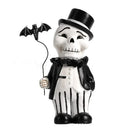 GobekUsa Cartoon Skeleton Gentleman Bat Halloween Statue Home Decor Figurine
