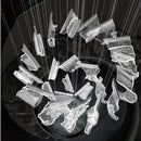 GobekUsa Acrylic Leaf Chandelier LED Light Dimmable Luxury Pendant for Home Decor