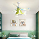 GobekUsa Kids' Helicopter Ceiling Fan with LED Light Chandelier - Modern Aircraft Design