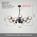 GobekUsa Glass Ball LED Chandelier for Bedroom and Dining Room