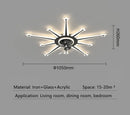 GobekUsa 2023 Modern Chandelier Ceiling Fan Lights for Living Room Bedroom Upscale Decor