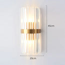 GobekUsa Gold Crystal Glass Wall Sconce Light Fixture for Luxury Bedroom Decor