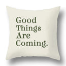GobekUsa Green Plants Geometric Print Pillow Cover - Home Sofa Cushion Cover