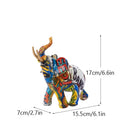 GobekUsa Elephant Resin Figurine: Graffiti Animal Statue for Home Feng Shui Decor