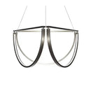 GobekUsa Black Gold Geometric LED Chandelier - Postmodern Indoor Hanging Lamps for Living Room