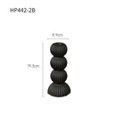 GobekUsa Geometric Ceramic Candle Holder Ornaments Sphere Stripes Decoration Candlestick