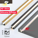 GobekUsa 45° Backlight LED Aluminum Profile Bar with Silicone Diffuser Cover
