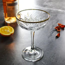 GobekUsa Gold Rim Coupe Goblet Glass for Cocktails and Champagne