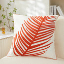 GobekUsa Embroidered Leaf Pillow Cover 45x45cm Blue Green Red Home Decor Sofa Couch
