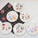 GobekUsa Bone Snack Plate Set - Small Melamine Dish for Sweets, Cakes, and Treats