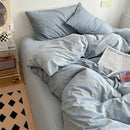 GobekUsa Japanese Style Cotton Printed 4Pcs Bedding Set with Double-Sided Design