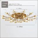GobekUsa Crystal Ceiling Chandelier LED Fixture Lights for Living Room Bedroom by Samsarah Lighting