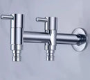 GobekUsa Brass Double Handle Garden Faucet Bibcock - Multipurpose Toilet & Washing Machine Tap
