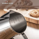 GobekUsa Latte Art Cup with Pull Needle, Measuring Scale, Milk Frother, Garland Mug