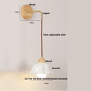GobekUsa Clear Glass LED Wall Light with Pull Chain Switch