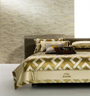 GobekUsa American Jacquard Brocade & Egyptian Cotton Embroidered Bedding Set with Pillowcase