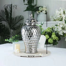 GobekUsa Geometric Golden Porcelain Jar - Home Decor Vase & Storage Tank