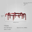 Modern 6-Light Metal Pendant Chandelier