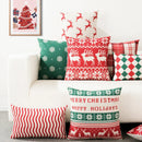 GobekUsa Christmas Cotton Linen Pillowcases - Decorative Sofa Cushion Cover in Various Sizes
