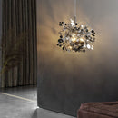 GobekUsa Leaf Sequin Ceiling Chandelier for Modern Living Room, Restaurant, Bar, or Dining Table
