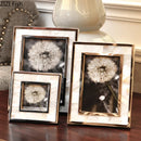 GobekUsa Golden Shell Photo Frame for Family Portrait Nightstand Decoration