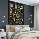 GobekUsa Black Mushroom Mystical Tapestry Wall Hanging for Boho Home Decor