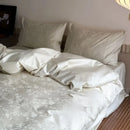GobekUsa Chinese Style 100% Cotton Jacquard Duvet Cover Set - Luxury Queen Bedding