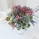 GobekUsa Artificial Hydrangea Tea Rose Bouquet for Home Decor and DIY Wedding Bouquets