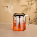 GobekUsa Glass Flower Teapot - High Borosilicate Glass Tea/Coffee Set