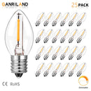GobekUsa Dimmable LED Night Light Bulbs: E12 E14 Base, 0.5W, Warm White 2700K