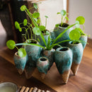 GobekUsa Abstract Tooth Ceramic Flower Pot Hanging Vase for Artistic Home Decor