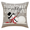 GobekUsa Christmas Pillowcase: Santa Claus Snowman Print for Living Room Sofa Decor