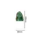 GobekUsa Green Agate Crystal Stone Figurine on Marble Base for Home Decor