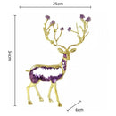 GobekUsa Amethyst Deer Statue | Simulated Crystal Animal Sculpture for Home Décor