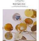 GobekUsa Leaf Agate Ceiling Lamp: Modern Nordic Jade Design for Living Room, Restaurant, Bedroom