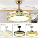 GobekUsa Gold Ceiling Fan Lights Remote Control 36/42inch Dining Bedroom Living Luminaria
