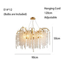 GobekUsa Crystal Wistaria Ceiling Chandelier - Artistic Branch Design Pendant Lighting for Home Decor