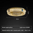 GobekUsa Crystal LED Ceiling Lamp: Modern Stainless Steel Chandelier for Living Room, Bedroom & Kitchen.