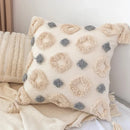 GobekUsa Geometric Tufted Tassel Pillow Cover - Handcrafted Boho Chic Cushion Cover