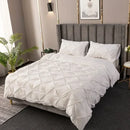 GobekUsa 3D Pinch Pleated Duvet Cover Set - Queen, King Size Bedding Set of Quilt Cover & Pillow Case